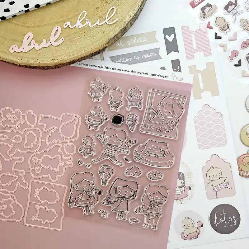 Novedad Set de sellos con troquel A5 Libertad Verano