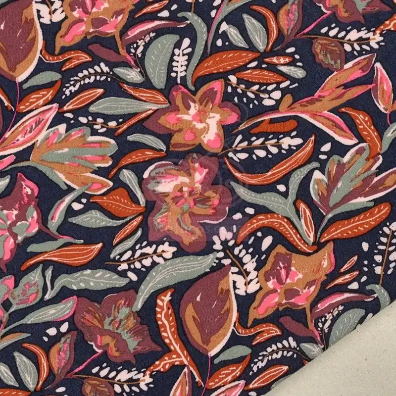 60 cm VISCOSA ESTAMPADA FLORES SANIA De Moda