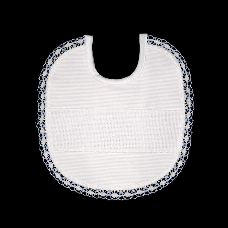 Babero puntilla i.bolillo - Celeste Solo Por Tiempo Limitado