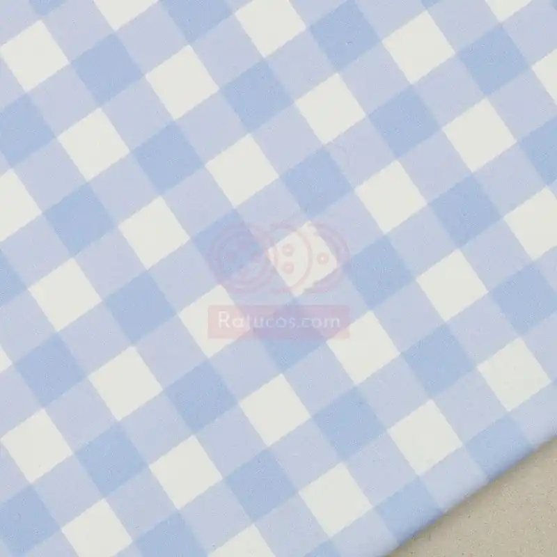 POPELIN VICHY 2.3 cm AZUL SERIE VENETO Entrega Rápida