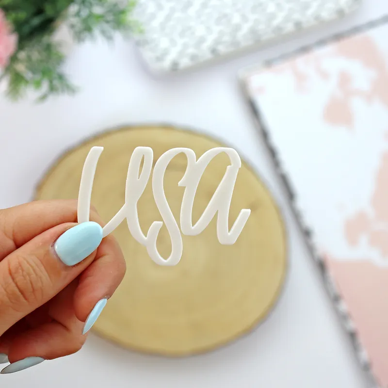 Adorno palabra USA metacrilato Nueva Colección