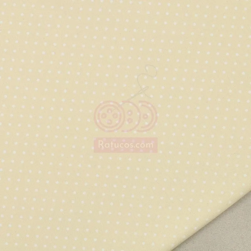 Última Oportunidad POPELIN TOPOS AMARILLO SERIE VENETO