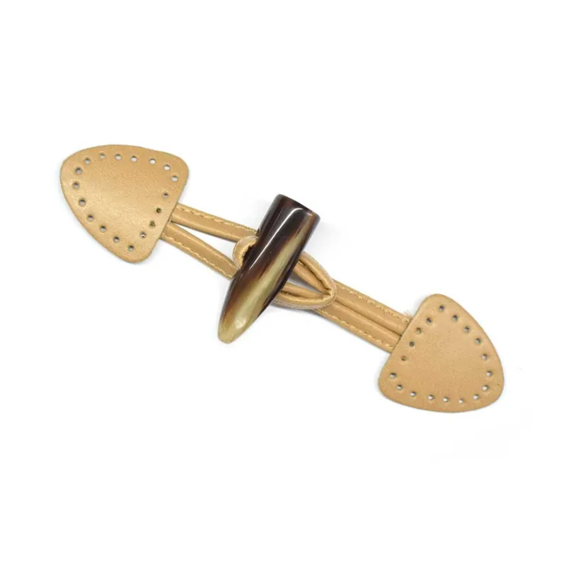 Broche de trenca imitación piel - Beige Oferta De Temporada