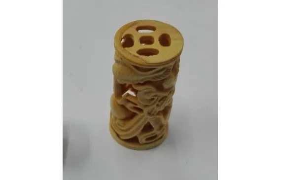 Tubo Madera Tibet Tallada 35-20mm Garantía De Devolución De Dinero