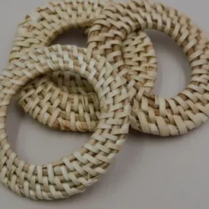 Aro Rafia trenzada 60mm Beige Última Oportunidad