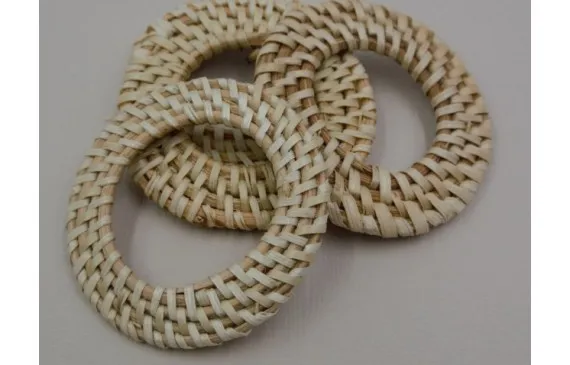 Aro Rafia trenzada 60mm Beige Última Oportunidad