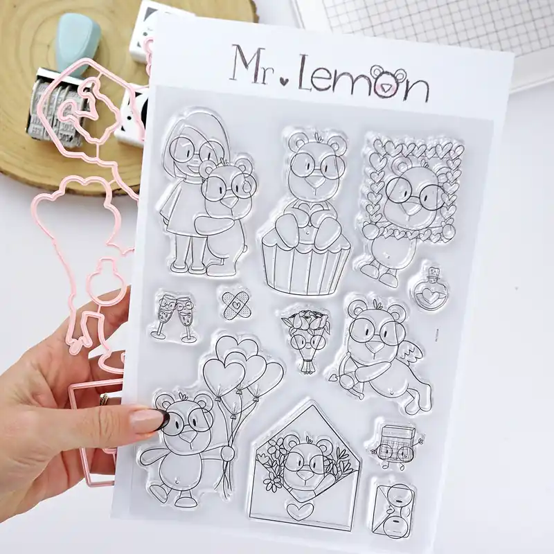 Artesanal Set de sellos+troqueles Mr Lemontín