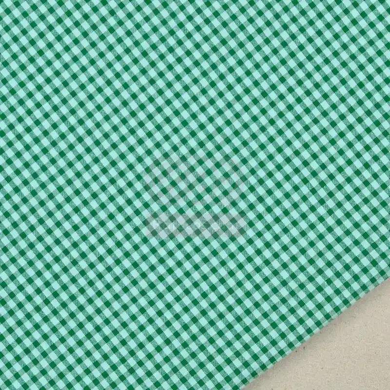 Envío Gratis CUADRO VICHY 0.2 cm VERDE JUNGLA SERIE SEERSUCKER BICOLOR