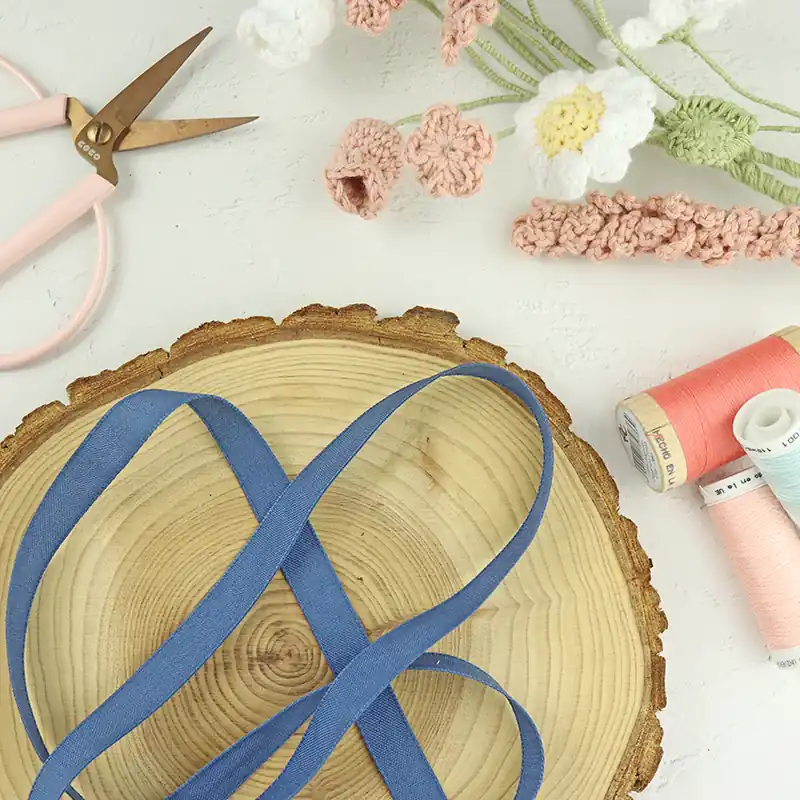 Disponible Ahora Lazo lino Índigo, por metro