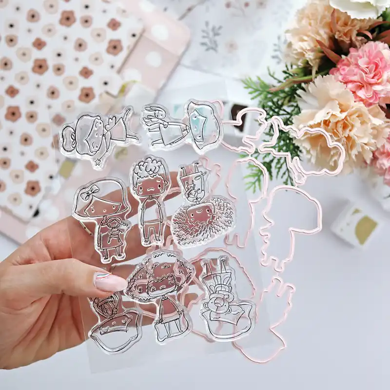 Set de sellos+troqueles Lulis Patio Artesanal