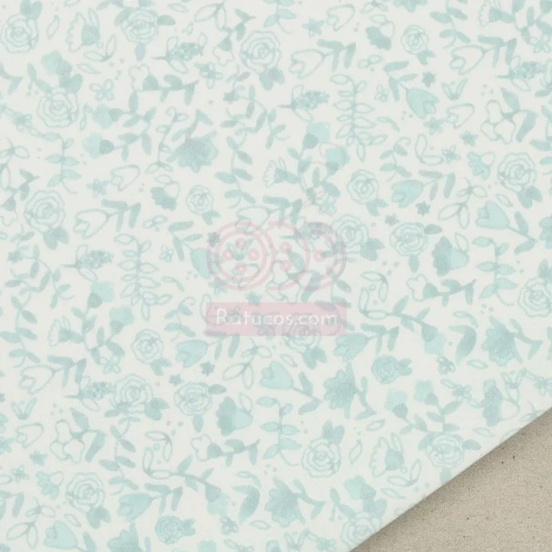 Envío Inmediato POPELIN ESTAMPADO FLORES LULIS MENTA