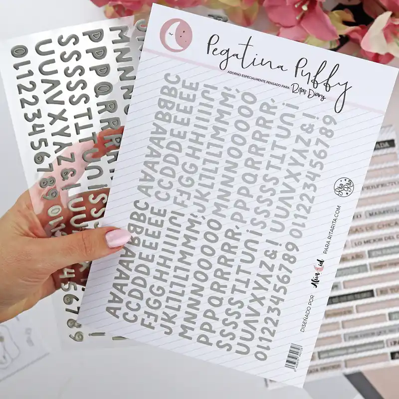 Favorito De Clientes Pegatinas puffy ABC Verde mini