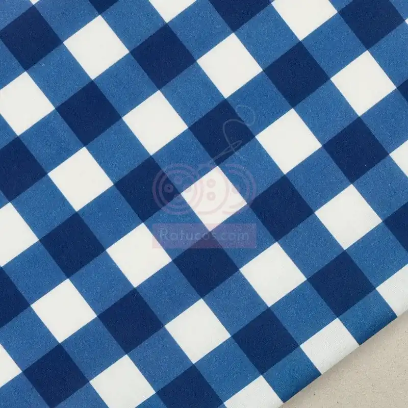 VICHY ESTAMPADO AZULON SERIE DAMERO Nuevo Modelo