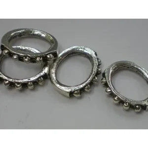 Aro 11-11mm estriado Plata Vieja Máxima Calidad