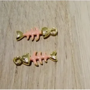 Última Versión RColgante aspa pescado 16-6mm esmalte Rosa