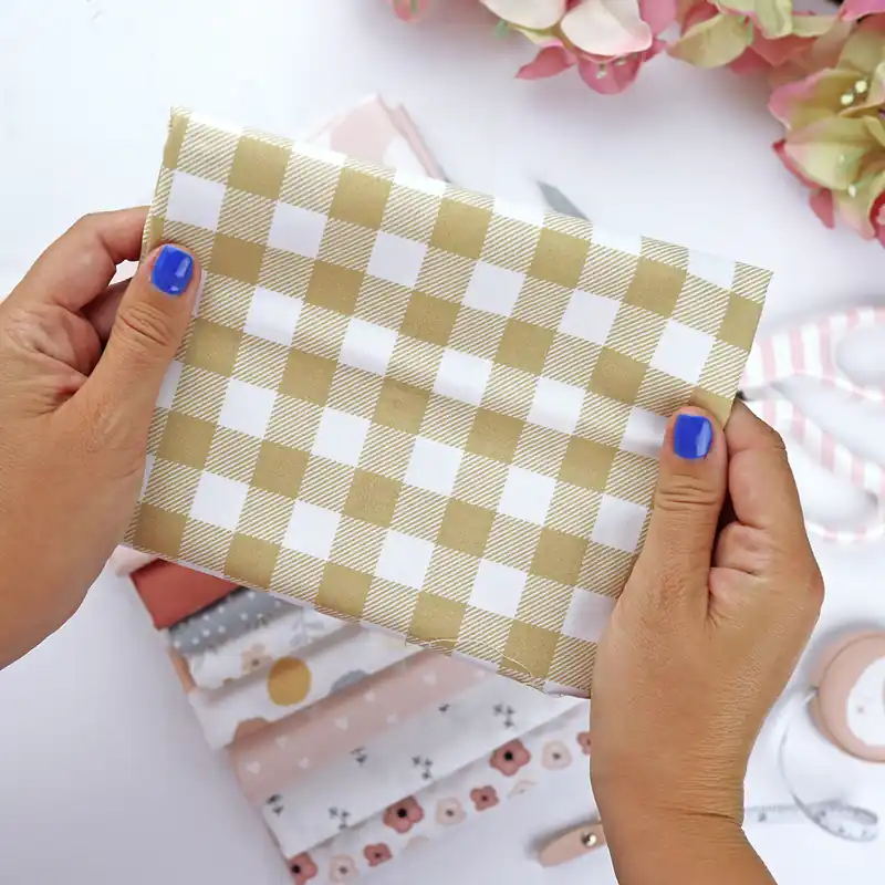 Comprar En Línea Tela Cuadro Mostaza | Patio