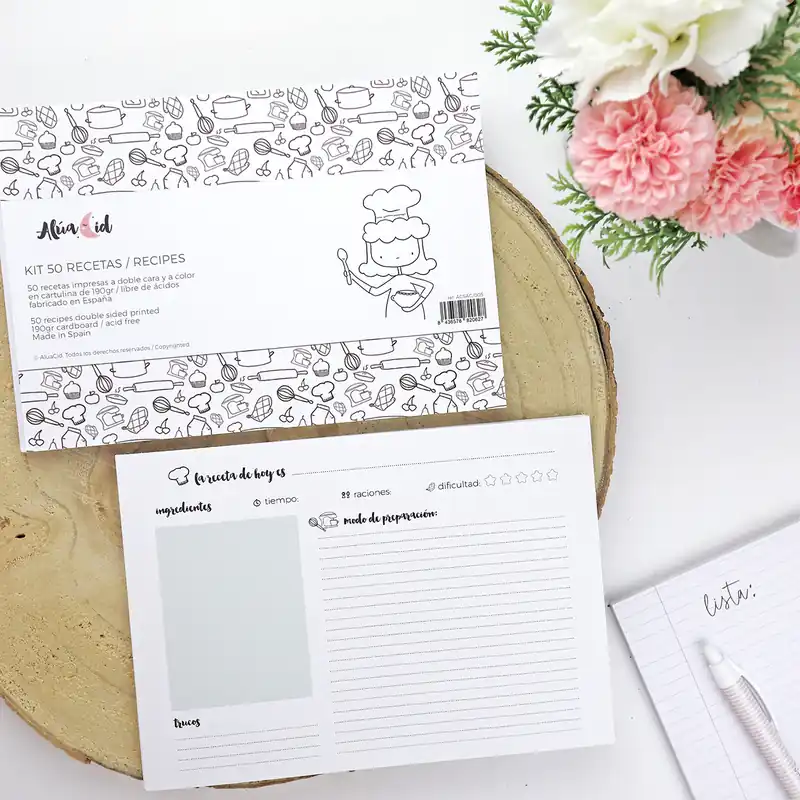 Kit de 50 fichas para Recetas Oferta Limitada