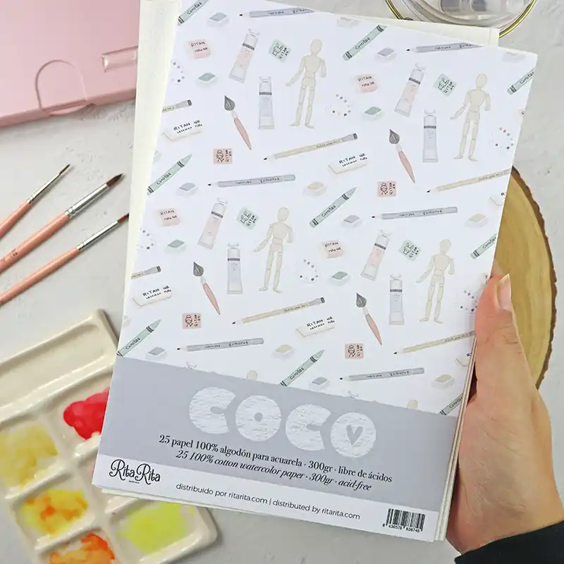 Nuevo Modelo Papel A5 100% algodón para acuarela de COCO