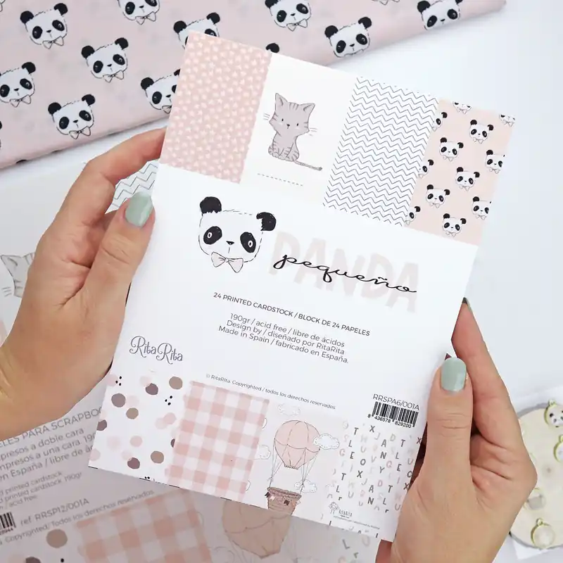 Bloc pequeño Panda rosa para scrapbooking Descuento