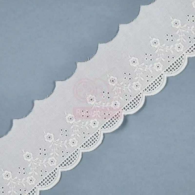 PUNTILLA TIRA BORDADA BLANCA TB343 Disponible Ahora