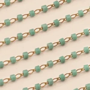 Cadena engarzada Miyuki Delika Turquesa DB2131 Profesional