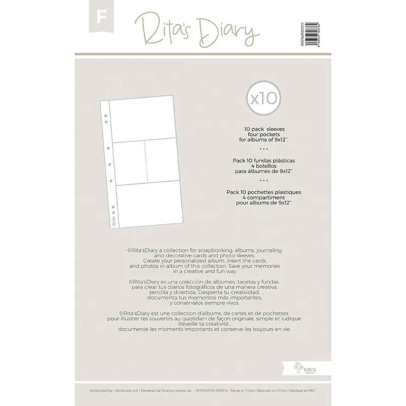 Pack de fundas mod.F 6×12″ para Rita’s Diary Precio Económico
