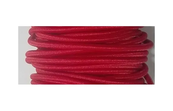 Cordón Goma Alta Calidad 3mm ROJO CORAL Pago Seguro