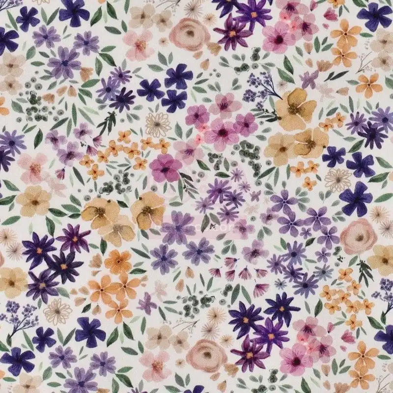 Nuevo Modelo POPELIN FLORES SIBUYAN MORADO