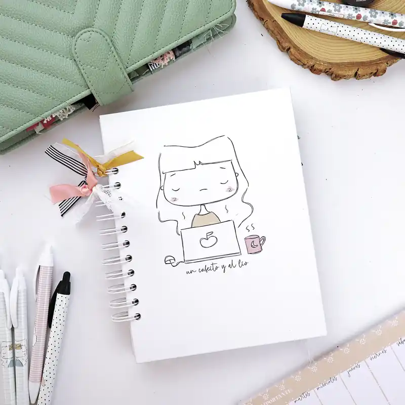 Papel laminado Un cafeíto y al lío de Menos es nada | Alúa Cid Precio Rebajado