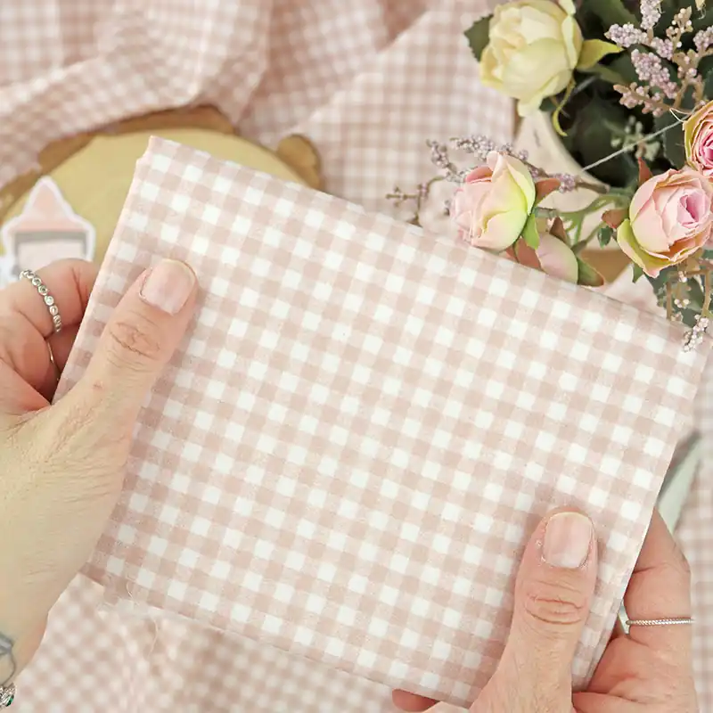 Premium Tela Mini Vichy Salmón de Alúa Cid | Fantasía