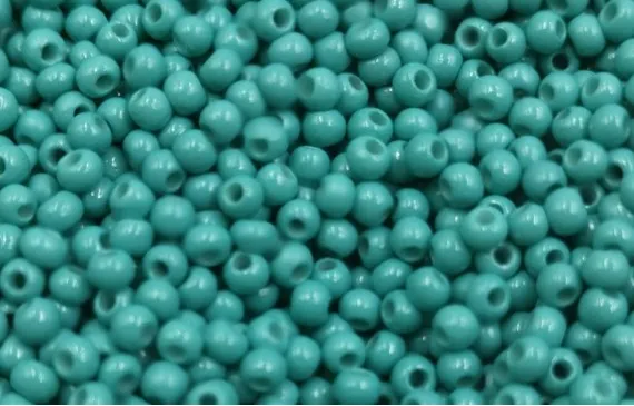 10 gramos de Abalorio cristal verde Turquesa Envío Gratis