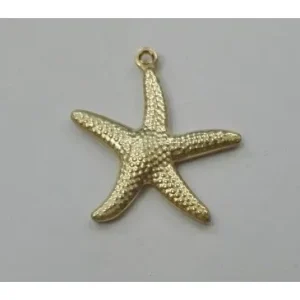 Colgante Estrella de Mar 20mm diametro Dorada Bestseller