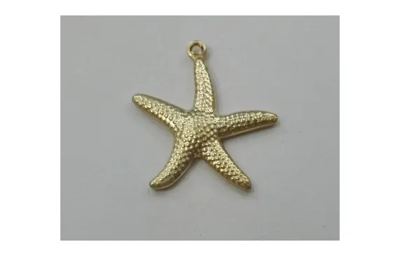 Colgante Estrella de Mar 20mm diametro Dorada Bestseller