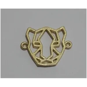 Cabeza Tigre 11mm Oro Mate Envío Inmediato