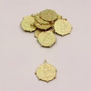 Chapa inscripciones 17mm diámetro Oro Mate Marca Reconocida