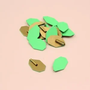 Súper Precio Pieza esmaltada 21-12mm Turquesa Mate