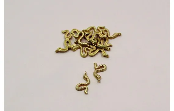 Colgante Culebra 16-9mm Oro Mate Pedido Al Por Mayor