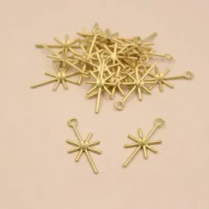 Colgante rayos de Sol 24-10mm Oro Mate Premium