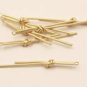 Colgante nudo doble 52mm Dorado Mate Popular