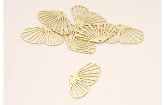 Cuenta Ala Mariposa 27-15mm Dorado Mate Liquidación