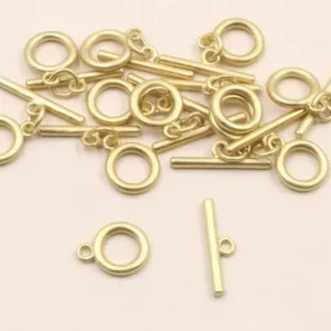 Alta Calidad Cierre Marinero Oro Mate, 6mm diam int y 8mm ext