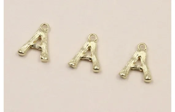 Envío Exprés Colgante Letra A latón Dorado 15-10mm