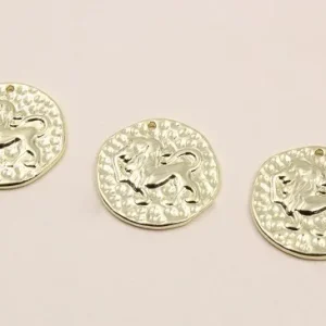 Súper Precio Medalla 16mm latón Dorado Horóscopo LEO