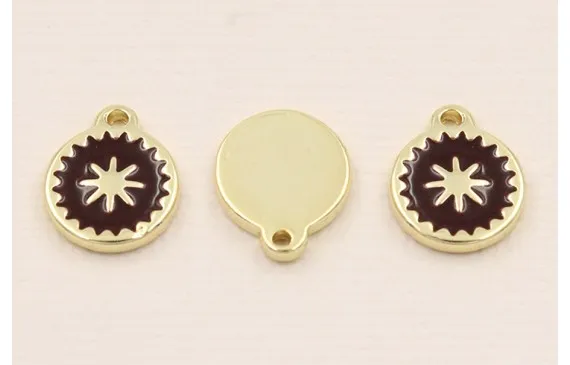 Novedad Colgante Stainless Steel 10mm estrella Marrón