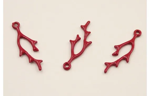 Cuenta Coral 25-7-0,5mm esmalte Rojo Disponible Ahora