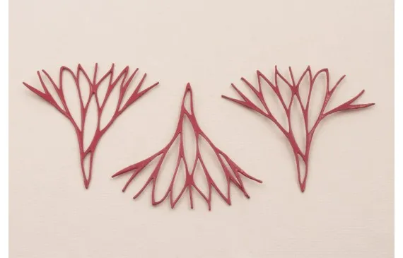 Colgante Coral 55-45mm Esmalte Rosa oscuro Precio De Fábrica