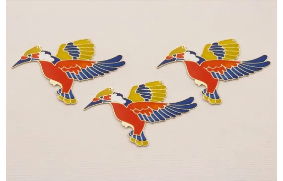 Rebajas Pieza Aguila Plana 70-45mm Oro Mate y Esmalte