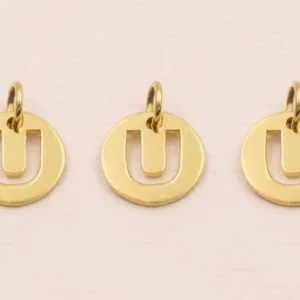 Colgante letra U 10mm Baño Oro 18K, 3Micras Súper Precio