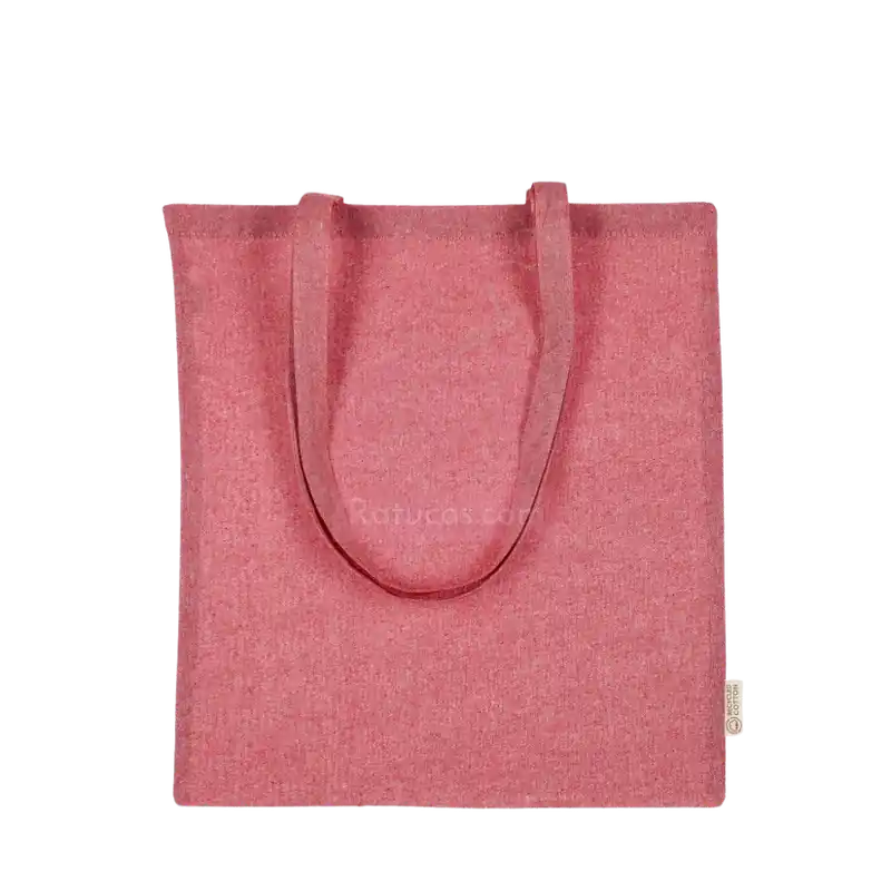 BOLSA DE ASAS LARGAS ROJO ALGODON RECICLADO Disponible Ahora