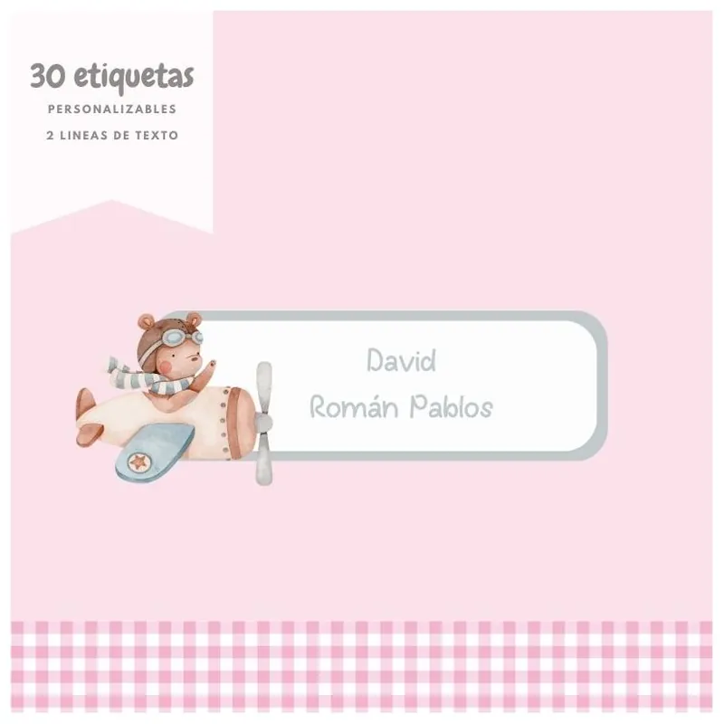 30 ETIQUETAS DTF NOMBRE PERSONALIZABLE 043 Precio Bajo